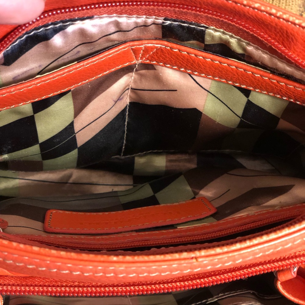 Tignanello Orange Leather Crossbody - Picture 5 of 9